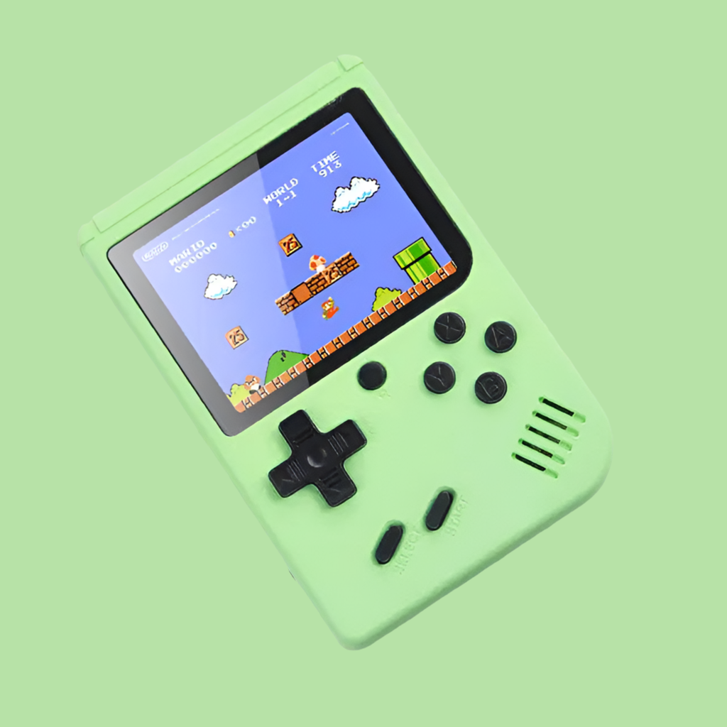 Handheld-Spielkonsole im Retro-Stil