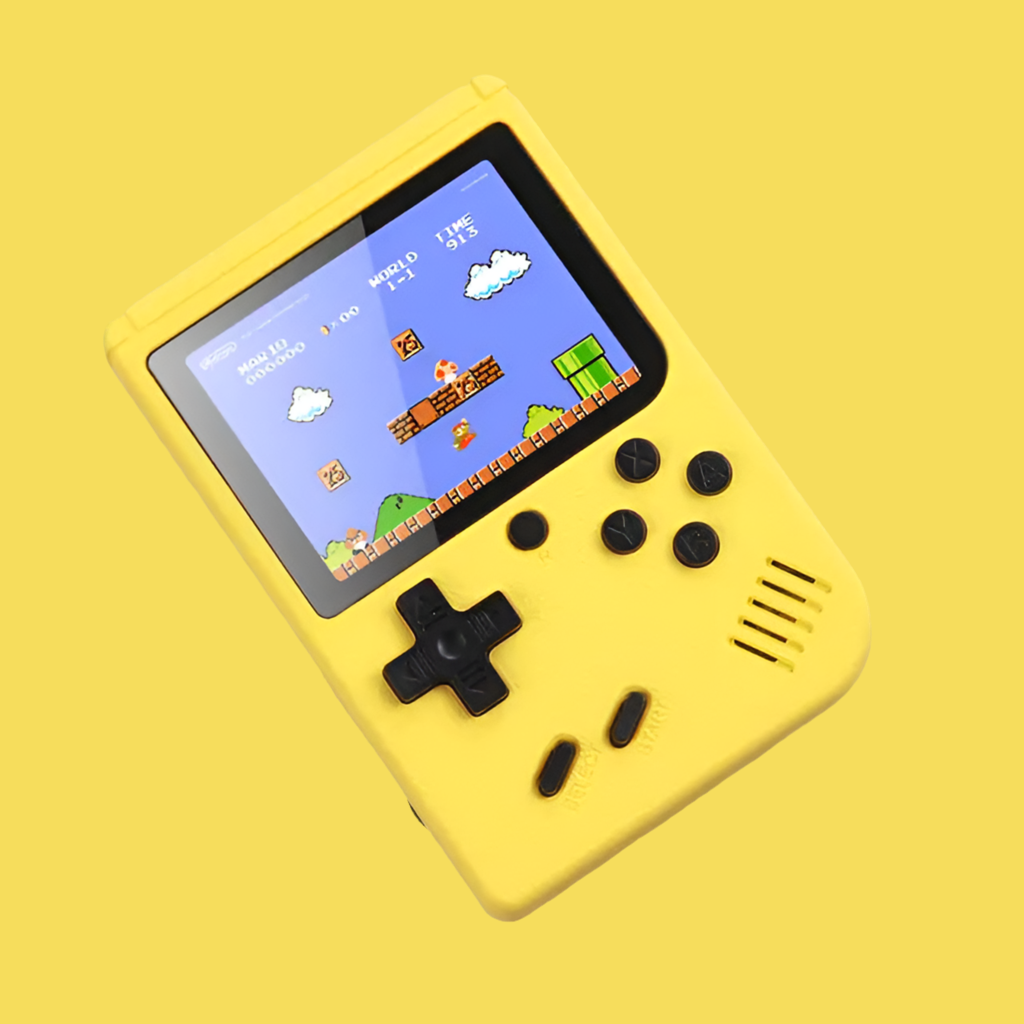 Handheld-Spielkonsole im Retro-Stil